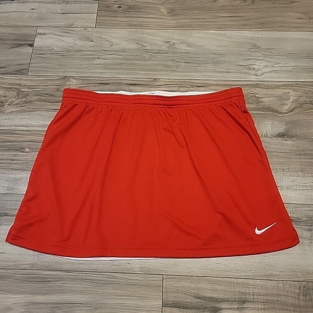 Nike Dri-Fit Womens Skirt Sports Lacrosse Red/White Unlined 707105-658 SzXXL NEW